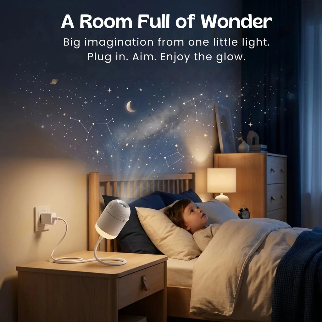 Galaxy Glow Projector – Mini Star & Galaxy Night Light for Room