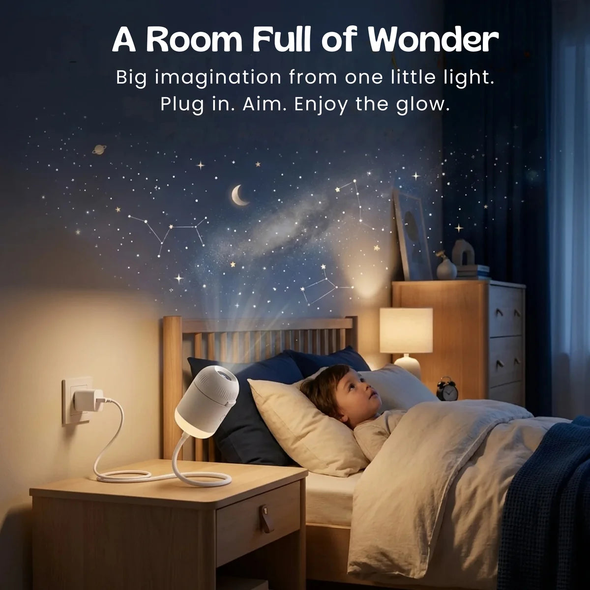 Galaxy Glow Projector – Mini Star & Galaxy Night Light for Room
