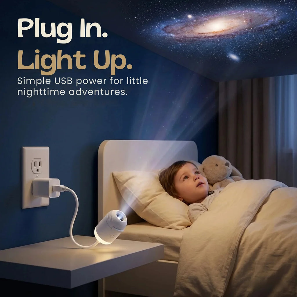 Galaxy Glow Projector – Mini Star & Galaxy Night Light for Room
