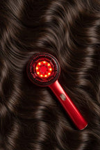 Scalp massager with red light details