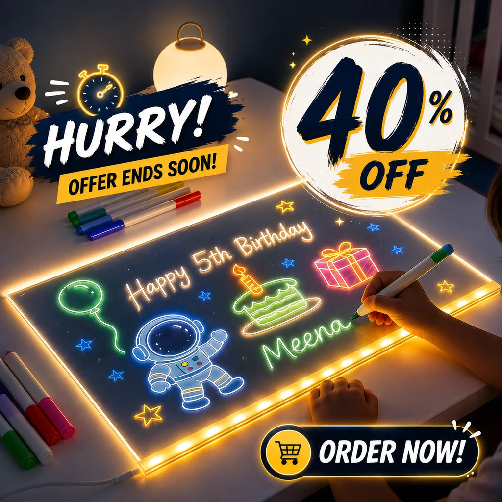 LED Colorful Glow Drawing Board