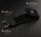 Buckle-less belt strap features