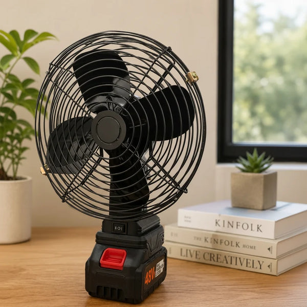 Portable lithium electric fan