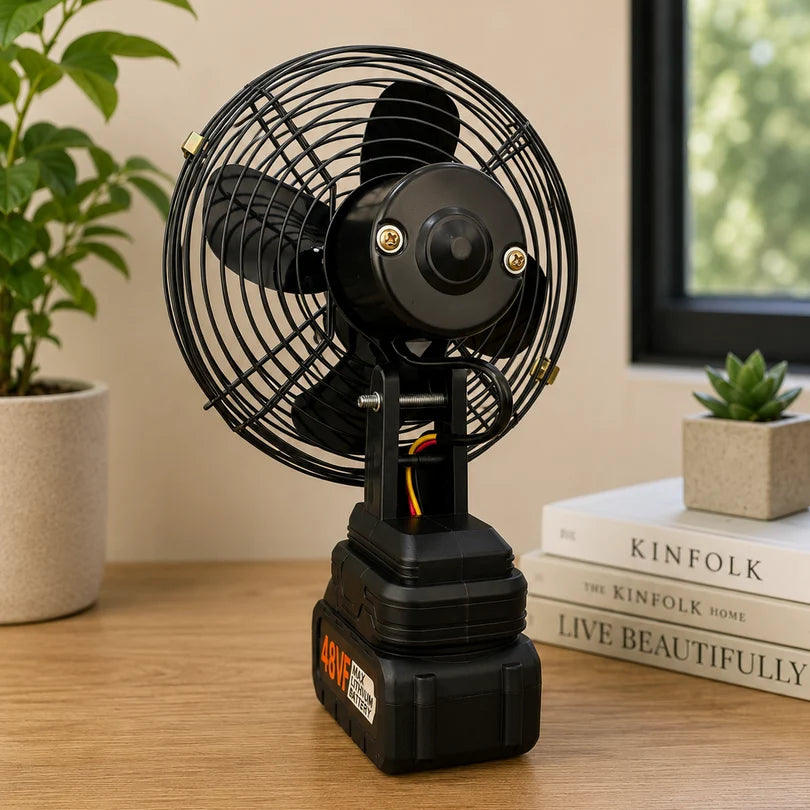 Portable lithium electric fan details
