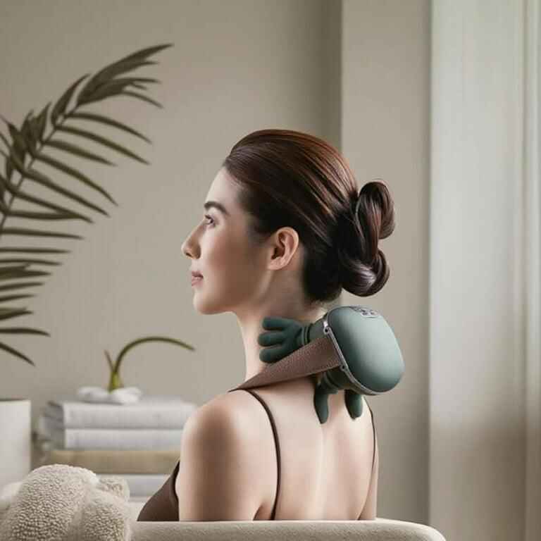 Neck and shoulder massager close-up