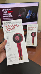 Scalp massager with red light video
