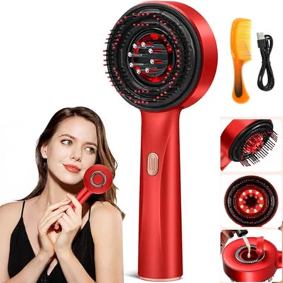 Scalp massager with red light.